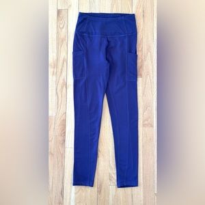 Layer 8 base fleece leggings deep purple color qwick-dry w side pockets size XS